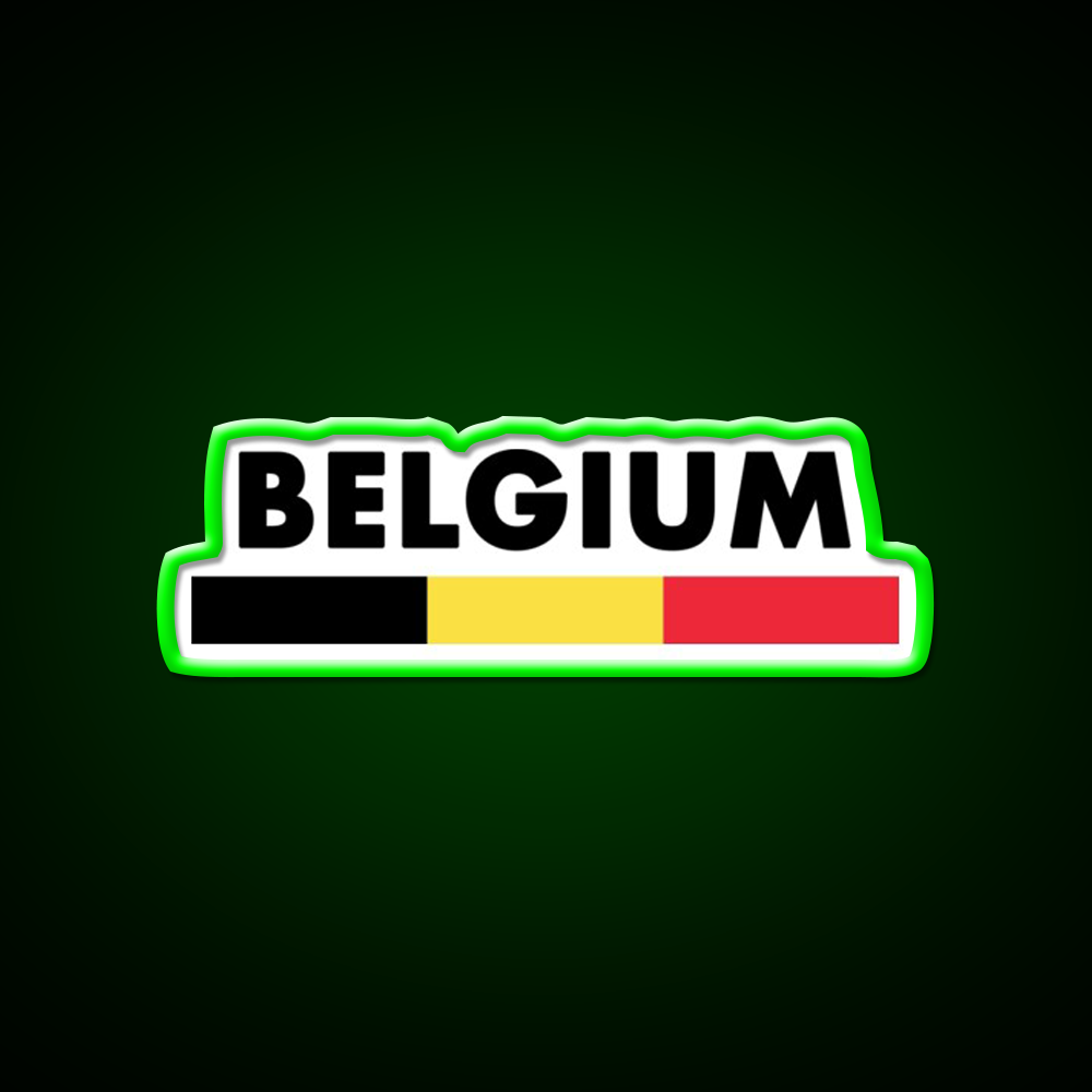 Belgium Flag Minimalist Beer Bar Decor Led Neon Sign Rgb Color - LED neon sign view 8
