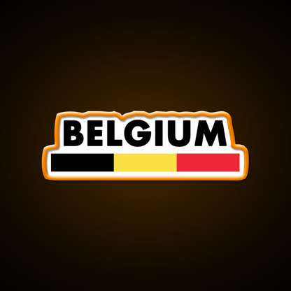 Belgium Flag Minimalist Beer Bar Decor Led Neon Sign Rgb Color - LED neon sign view 6