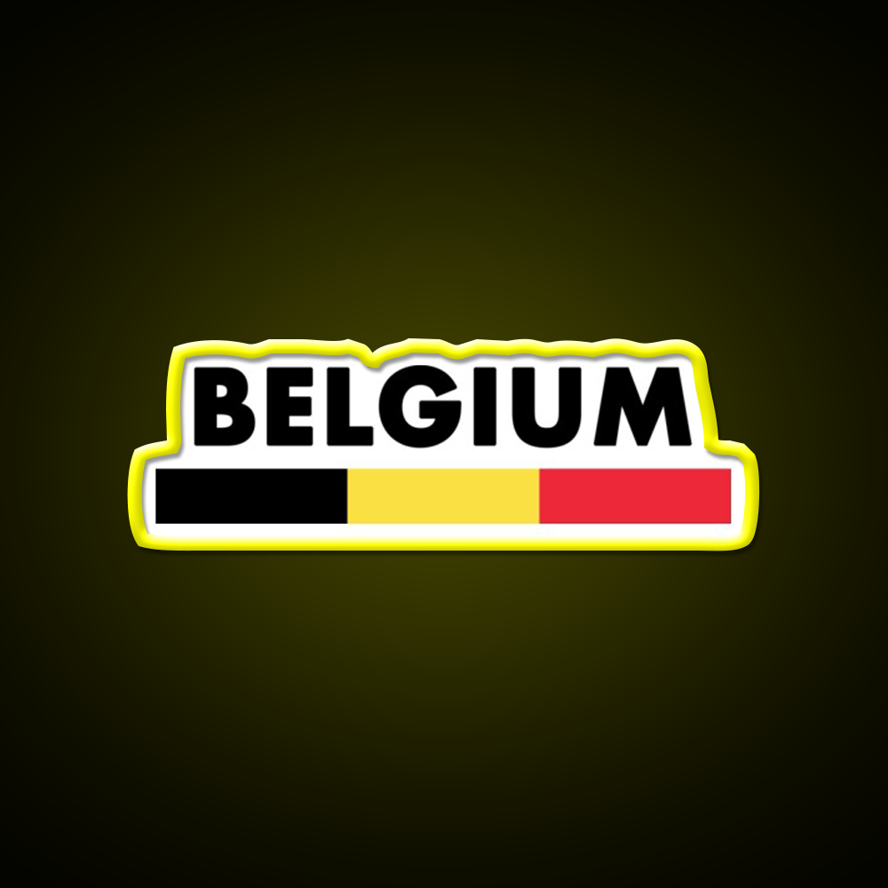 Belgium Flag Minimalist Beer Bar Decor Led Neon Sign Rgb Color - LED neon sign view 7