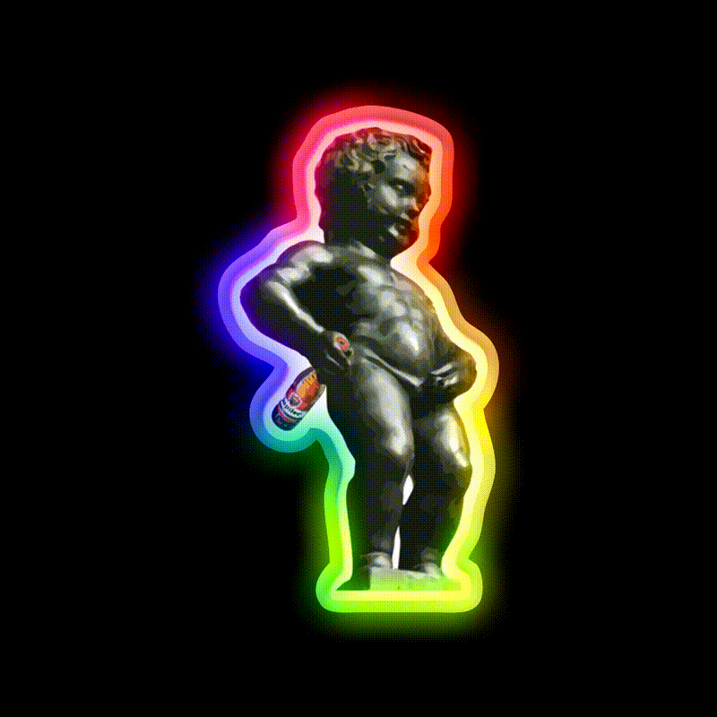 Belgium Pride Beer Bar Decor Led Neon Sign Rgb Color - LED neon sign close-up detail