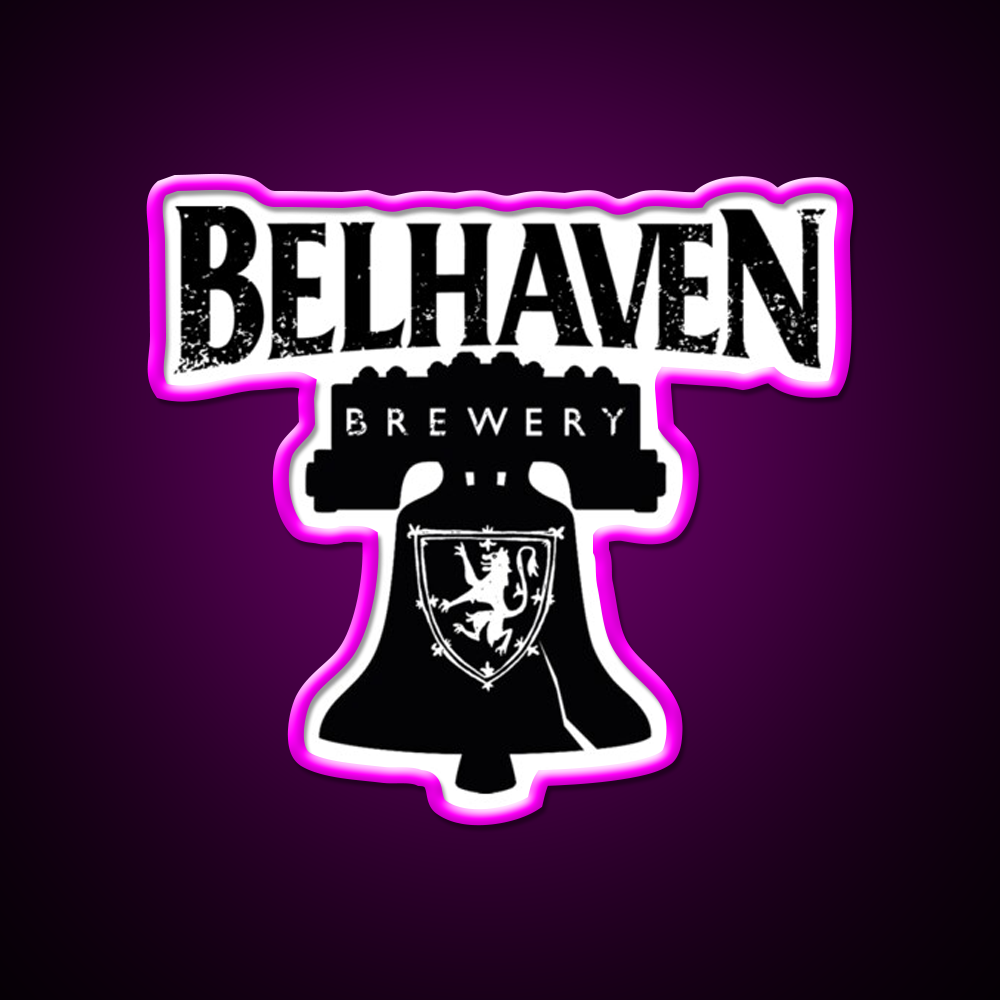 Belhaven Beer Bar Decor Led Neon Sign Rgb Color - Neon sign mounted on wall in room
