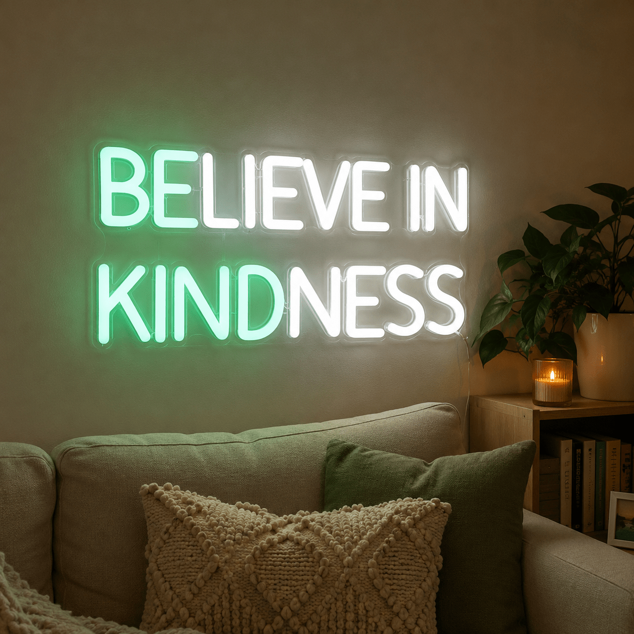 Believe In Kindness LED Neon Sign Wall Neon Sign - Shineneon