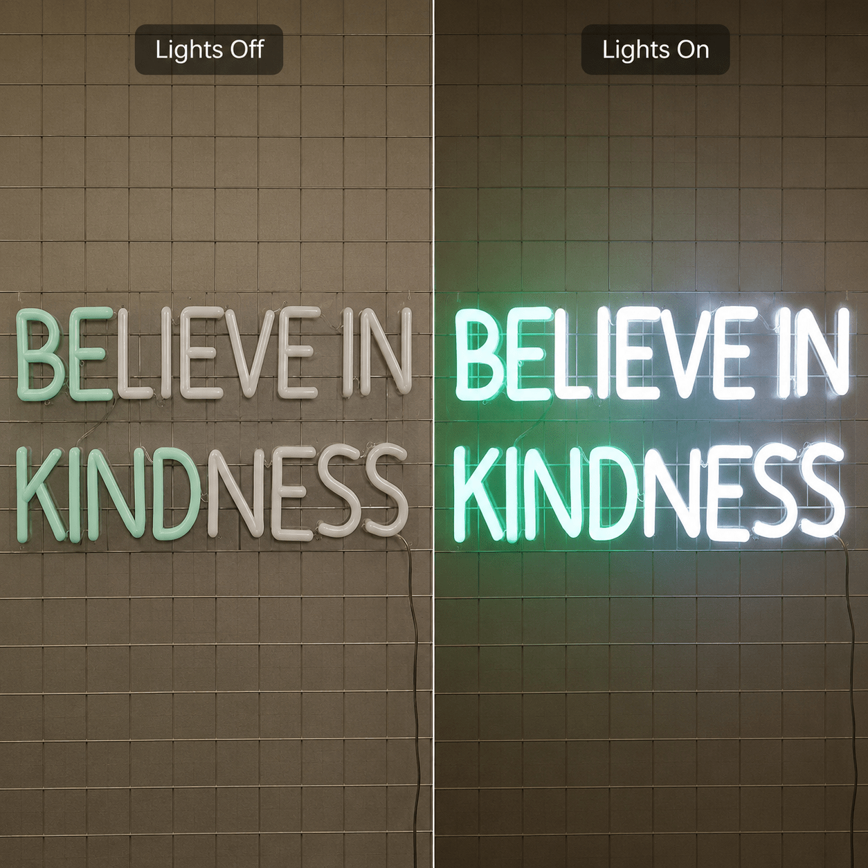 Believe In Kindness LED Neon Sign Wall Neon Sign - Shineneon