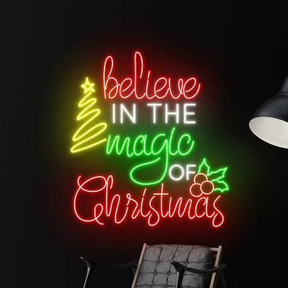 Believe In The Magic Of Christmas Led Neon Sign | Shineneon