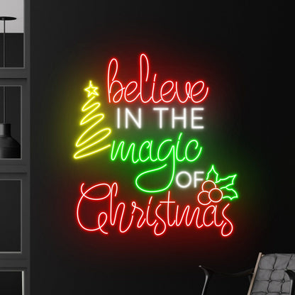 Believe In The Magic Of Christmas Led Neon Sign | Shineneon