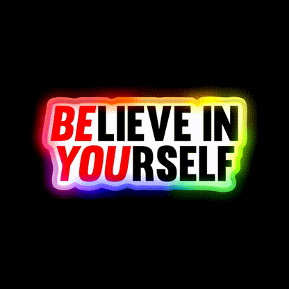 Believe In Yourself Gym Fitness Led Neon Sign Rgb Color