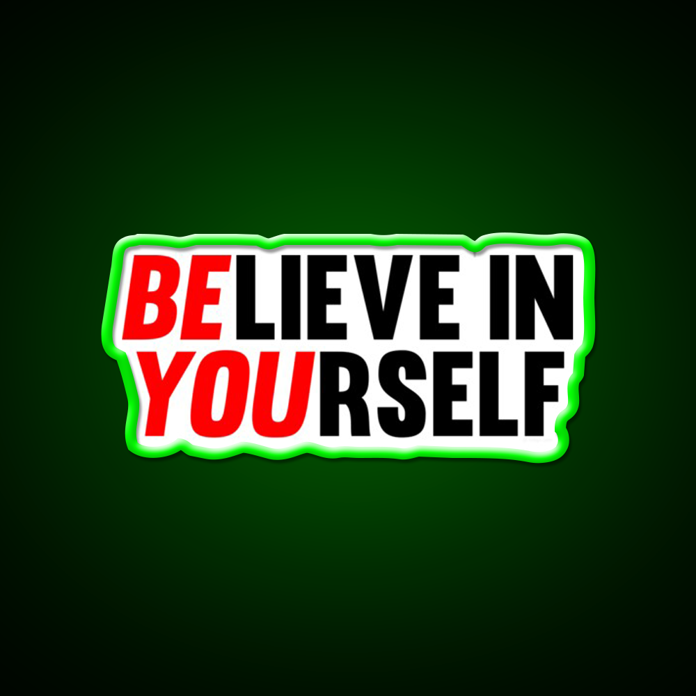 Believe In Yourself Gym Fitness Led Neon Sign Rgb Color