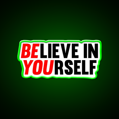 Believe In Yourself Gym Fitness Led Neon Sign Rgb Color