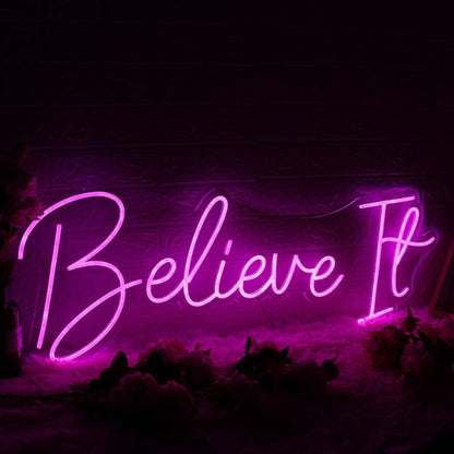Believe It Pink Custom Led Neon Sign - Shineneon