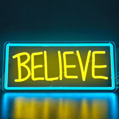Believe LED Neon Sign Bedroom Wall Art - Shineneon