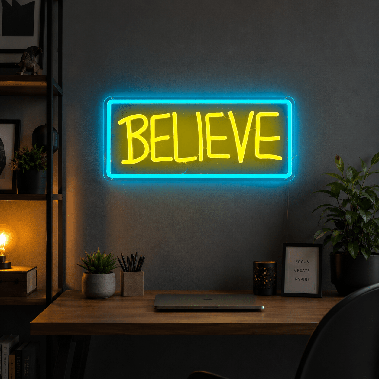 Believe LED Neon Sign Bedroom Wall Art - Shineneon