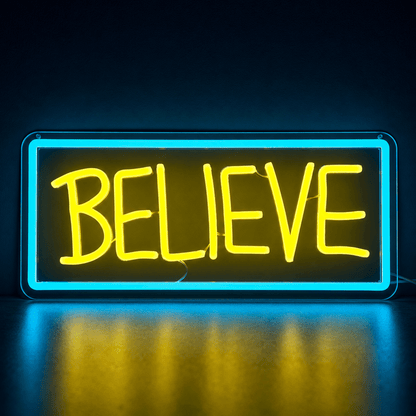 Believe LED Neon Sign Bedroom Wall Art - Shineneon