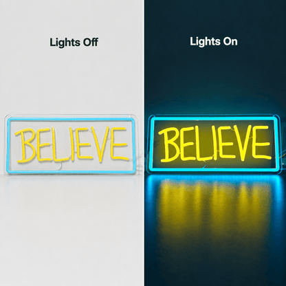 Believe LED Neon Sign Bedroom Wall Art - Shineneon