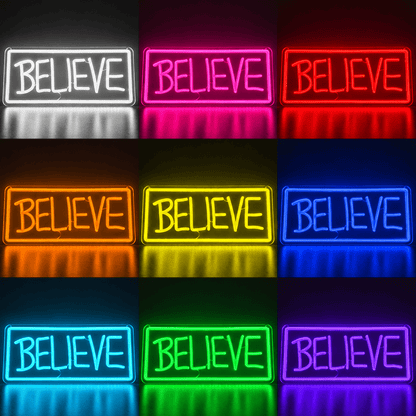 Believe LED Neon Sign Bedroom Wall Art - Shineneon