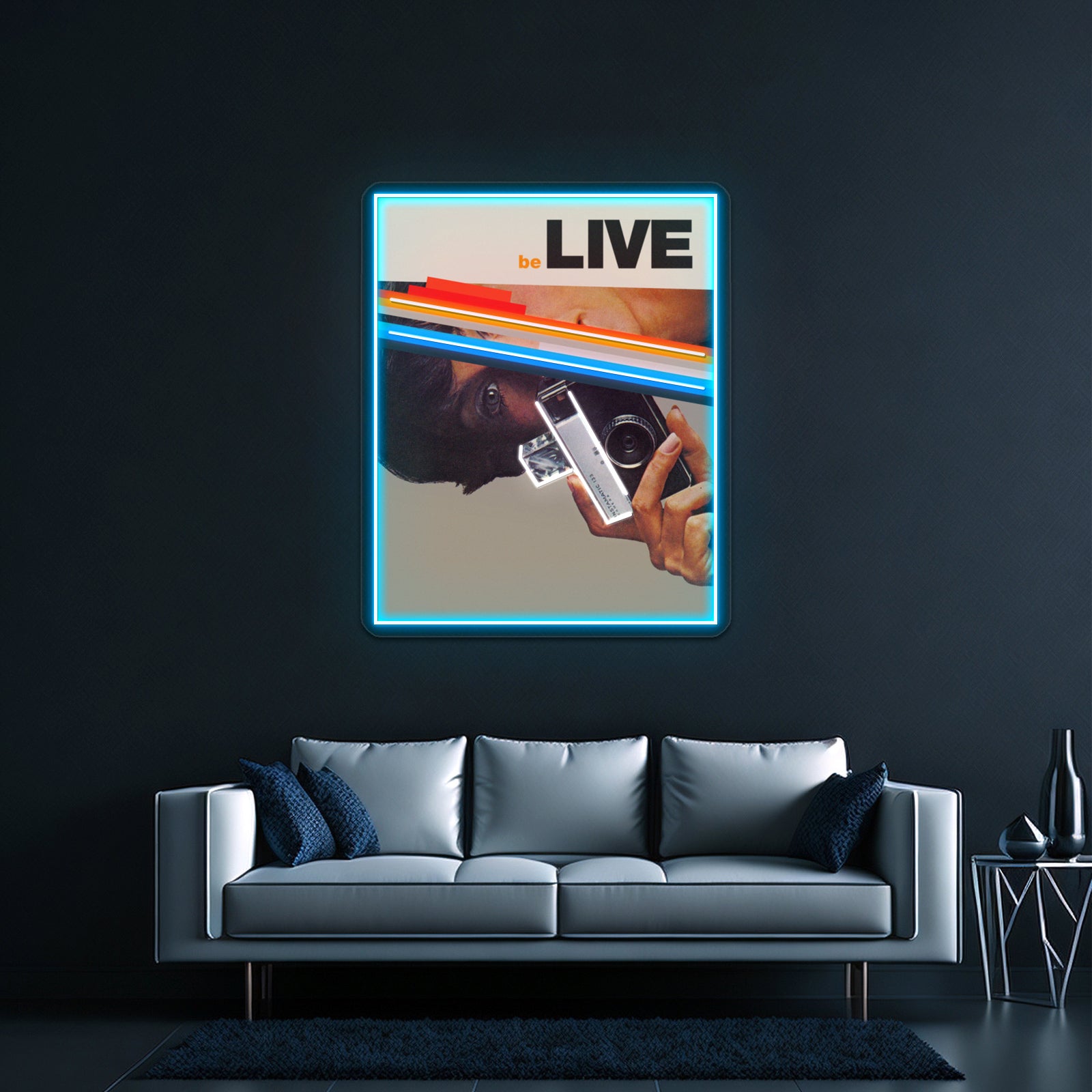 Bernese Mountain Dog Bright Colorful Pop Dog Artwork Led Neon Sign