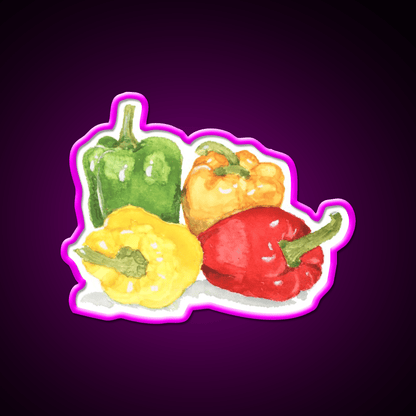 Bell Peppers Snack Food Led Neon Sign Rgb Color - Shineneon
