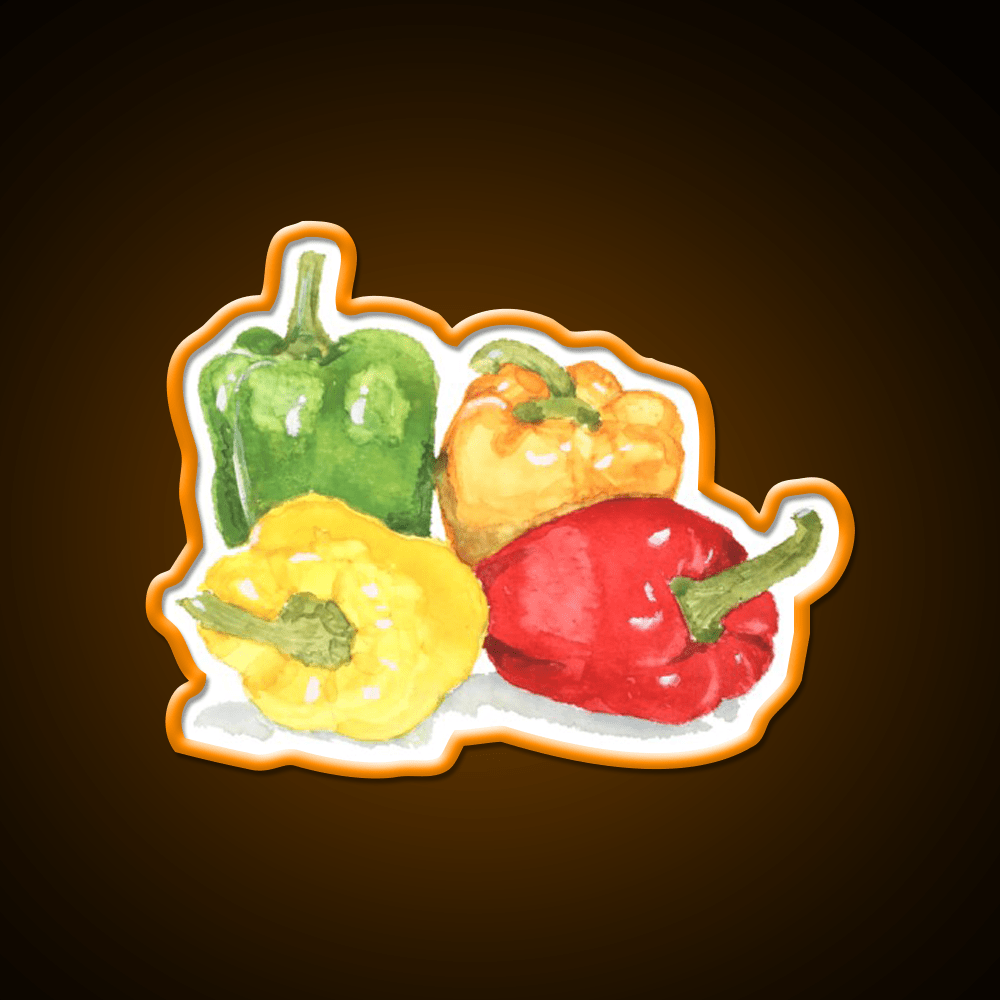 Bell Peppers Snack Food Led Neon Sign Rgb Color - Shineneon