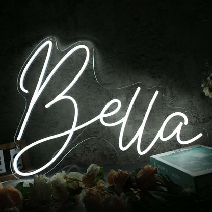 Bella White Name Led Neon Sign - Shineneon