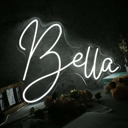 Bella White Name Led Neon Sign - Shineneon