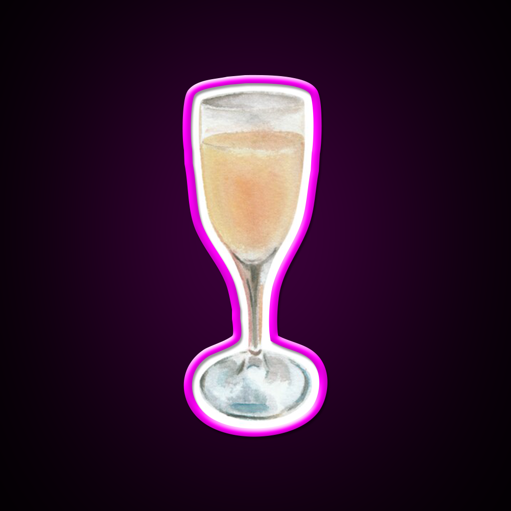Bellini Cocktail Bar Decor Led Neon Sign Rgb Color - Neon sign mounted on wall in room
