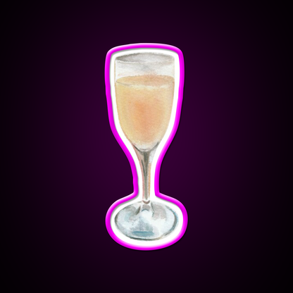 Bellini Cocktail Bar Decor Led Neon Sign Rgb Color - Neon sign mounted on wall in room