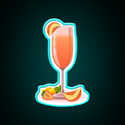 Bellini Cocktail Drink Cocktail Bar Decor Led Neon Sign Rgb Color - Size and dimension reference