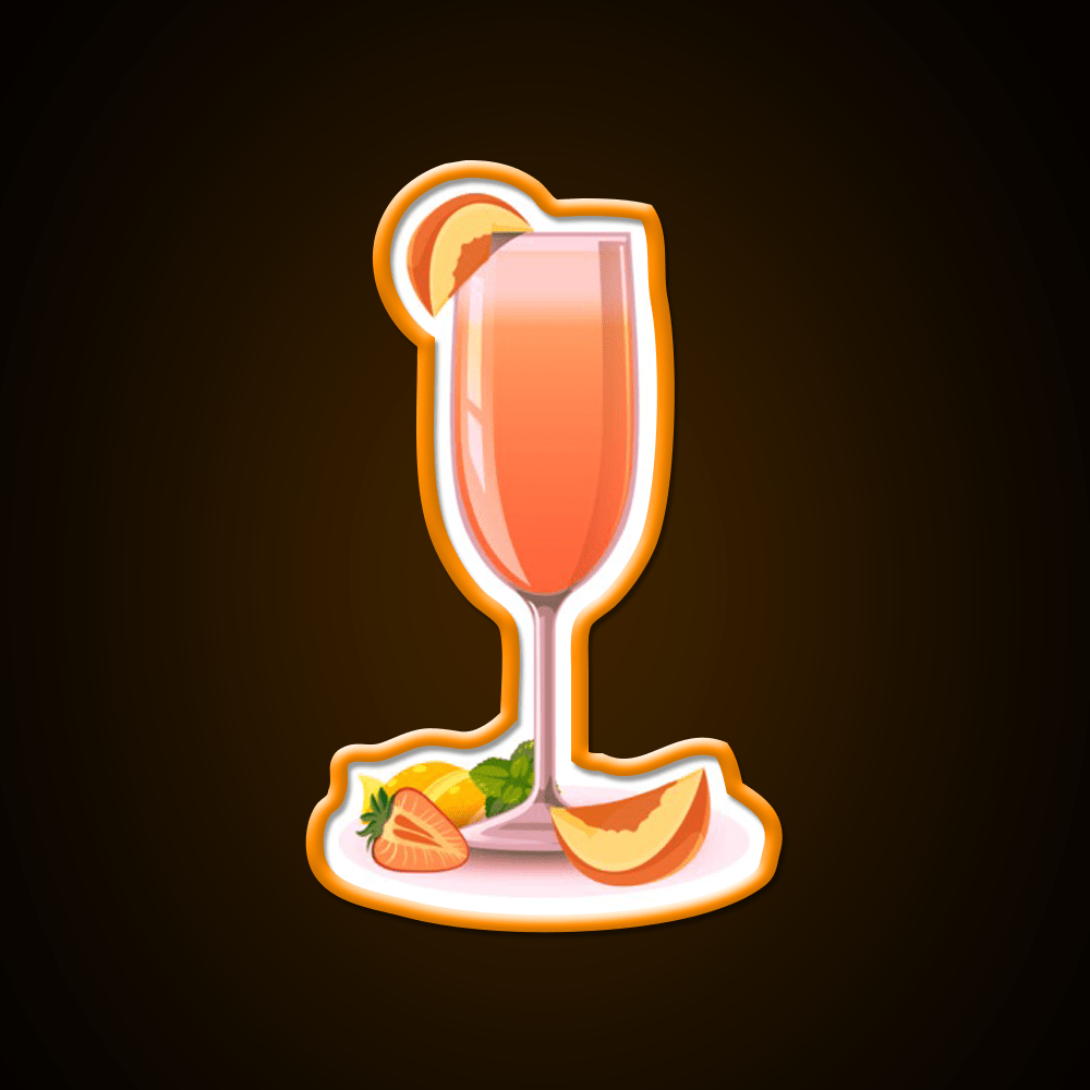 Bellini Cocktail Drink Cocktail Bar Decor Led Neon Sign Rgb Color - Shineneon