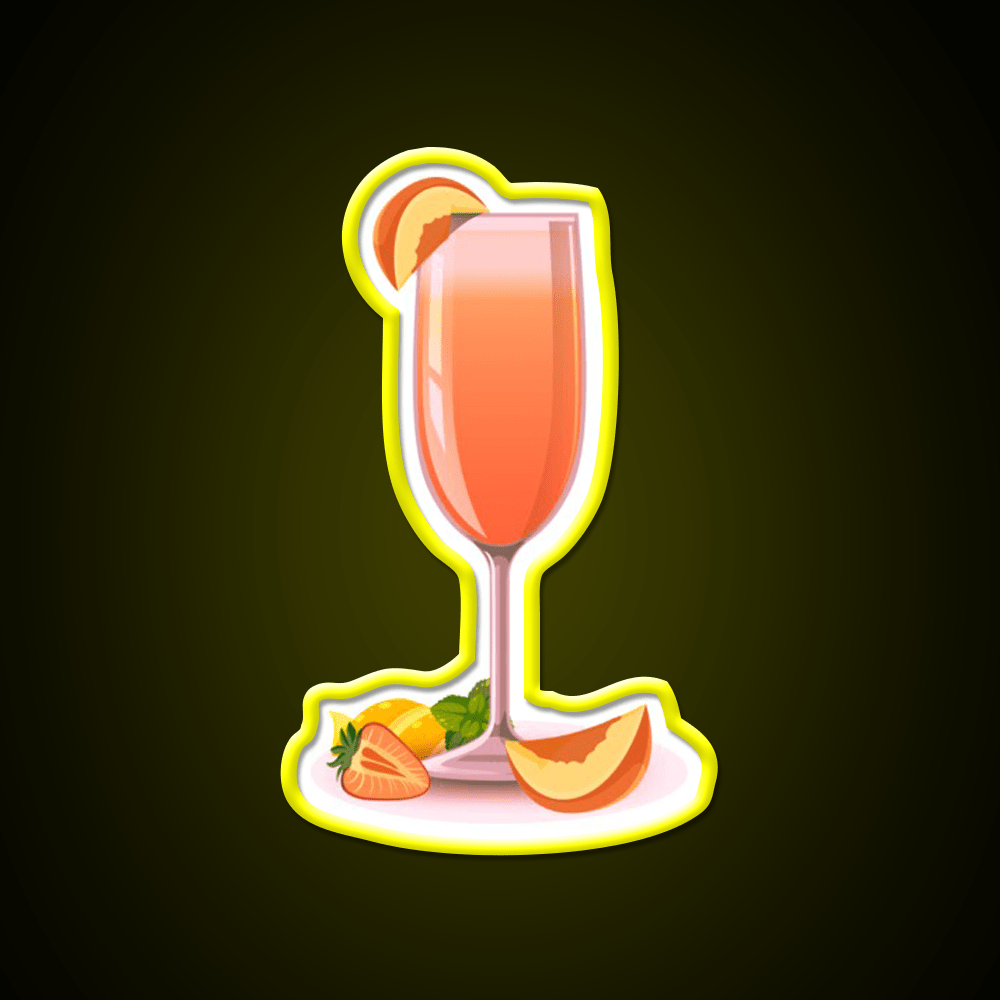 Bellini Cocktail Drink Cocktail Bar Decor Led Neon Sign Rgb Color - Shineneon