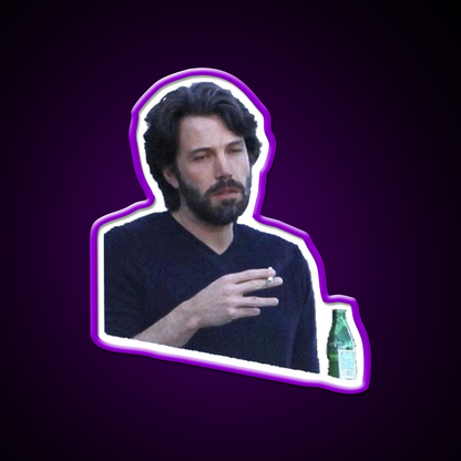 Ben Affleck Smoking Beer Bar Decor Led Neon Sign Rgb Color - LED neon sign view 9