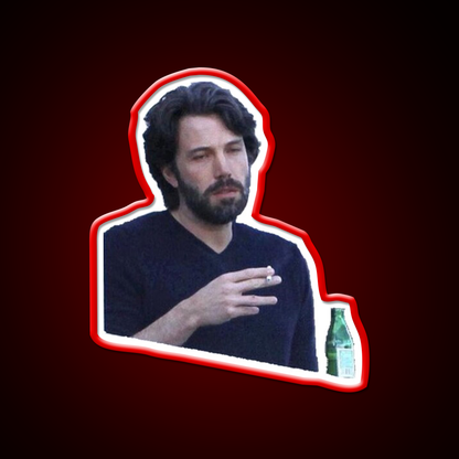 Ben Affleck Smoking Beer Bar Decor Led Neon Sign Rgb Color - LED neon sign view 10
