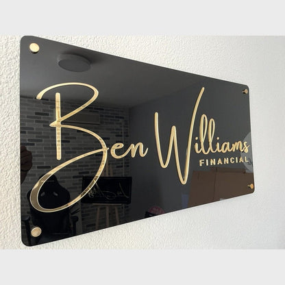 Ben Willian Finacial Acrylic Business Logo Sign - Shineneon