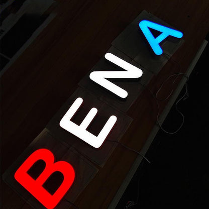 Bena 3D Frontlit Letters Metal Led Sign