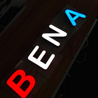 Bena 3D Frontlit Letters Metal Led Sign - Shineneon