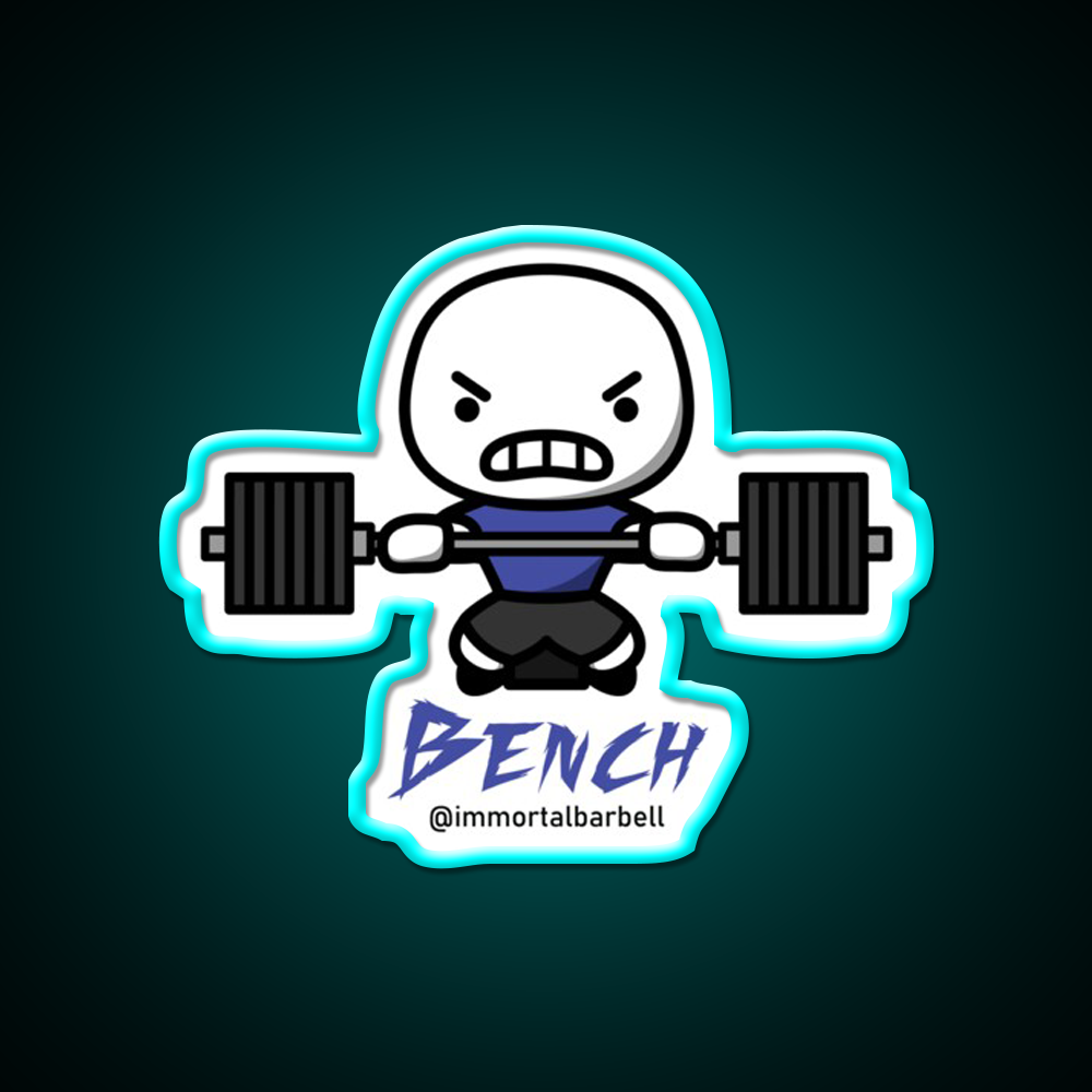 Bench Cartoon Gym Fitness Led Neon Sign Rgb Color