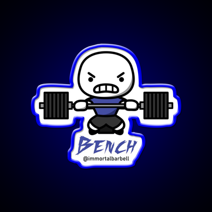 Bench Cartoon Gym Fitness Led Neon Sign Rgb Color