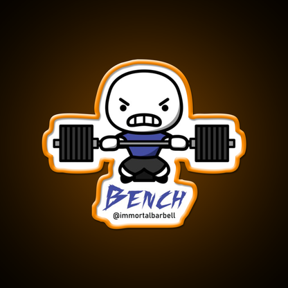 Bench Cartoon Gym Fitness Led Neon Sign Rgb Color