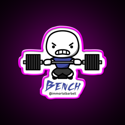 Bench Cartoon Gym Fitness Led Neon Sign Rgb Color