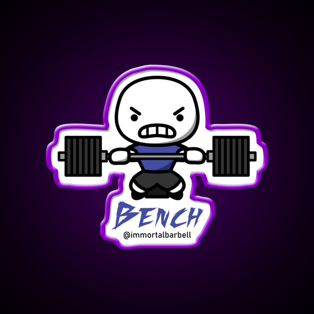 Bench Cartoon Gym Fitness Led Neon Sign Rgb Color