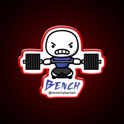 Bench Cartoon Gym Fitness Led Neon Sign Rgb Color