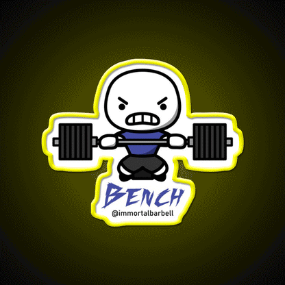 Bench Cartoon Gym Fitness Led Neon Sign Rgb Color