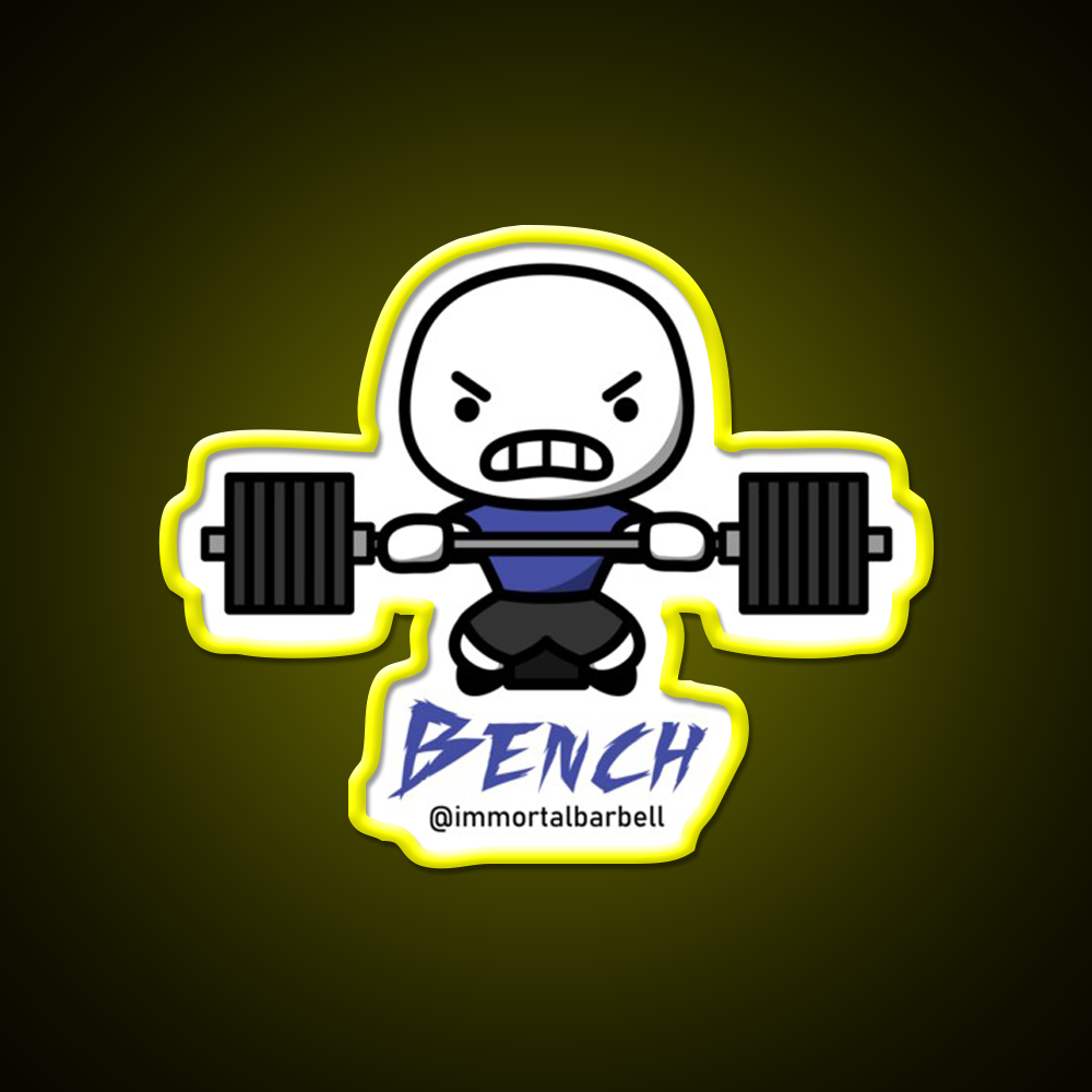 Bench Cartoon Gym Fitness Led Neon Sign Rgb Color