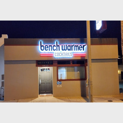 Bench Warmer Cocktails 3D Backlit Channel Letters Led Light Sign - Shineneon