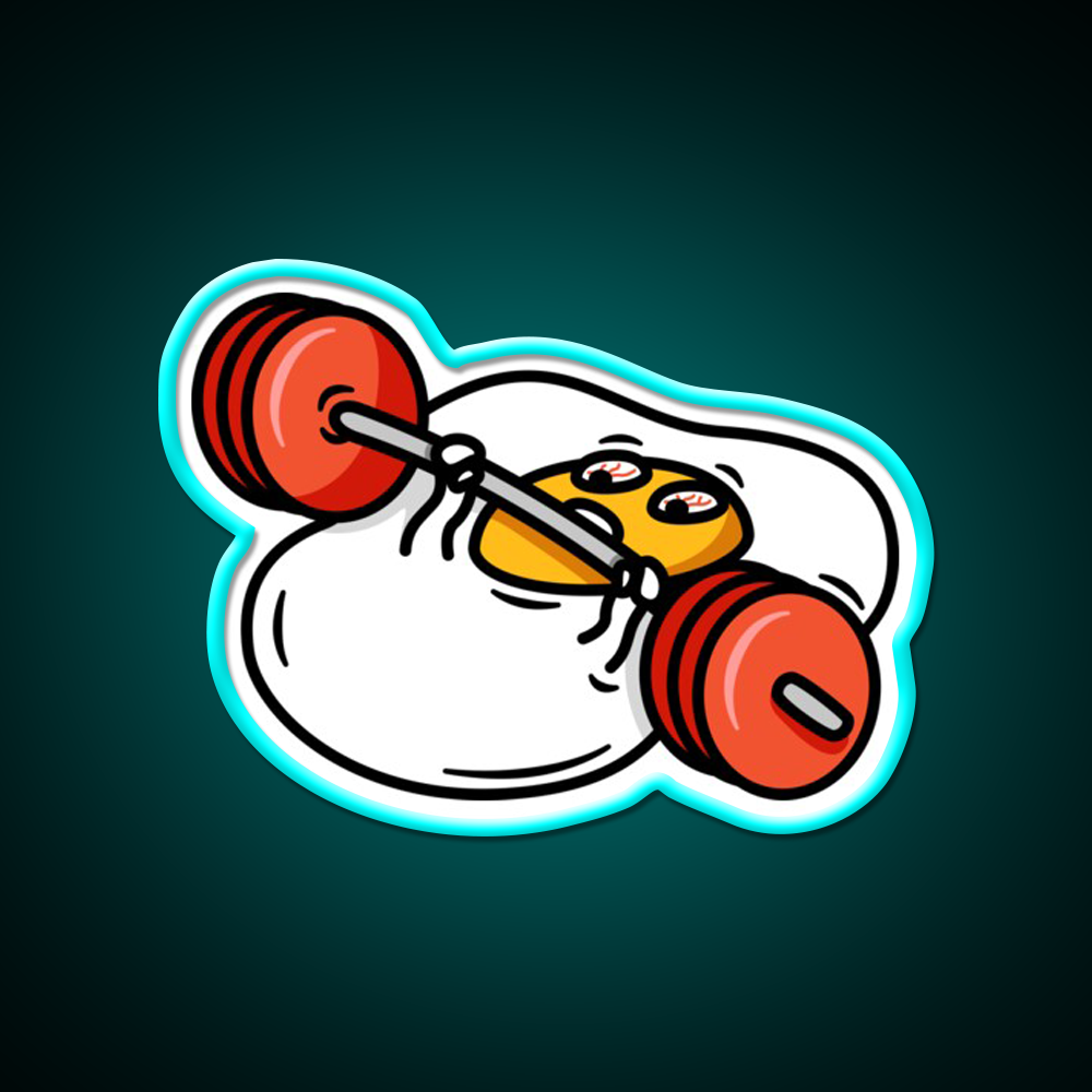 Benching Egg Yolk Getting Yoked Gym Fitness Led Neon Sign Rgb Color