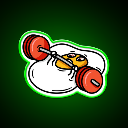 Benching Egg Yolk Getting Yoked Gym Fitness Led Neon Sign Rgb Color