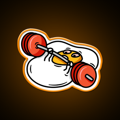 Benching Egg Yolk Getting Yoked Gym Fitness Led Neon Sign Rgb Color