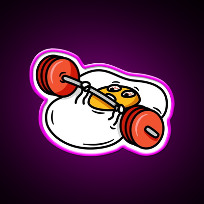 Benching Egg Yolk Getting Yoked Gym Fitness Led Neon Sign Rgb Color