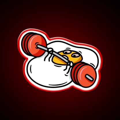 Benching Egg Yolk Getting Yoked Gym Fitness Led Neon Sign Rgb Color