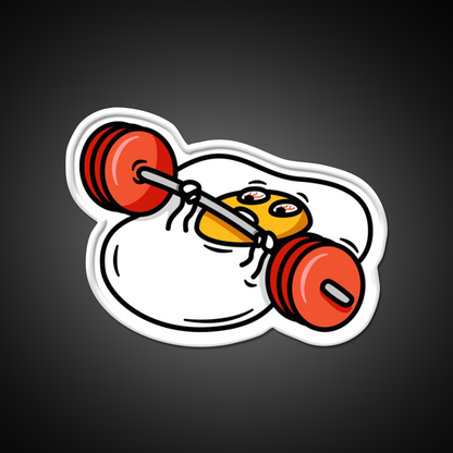 Benching Egg Yolk Getting Yoked Gym Fitness Led Neon Sign Rgb Color