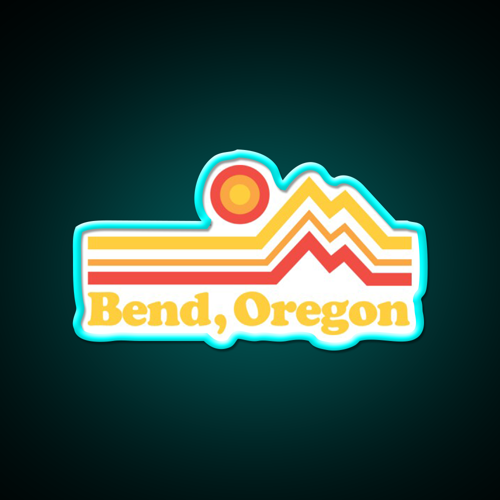 Bend Oregon Beer Bar Decor Led Neon Sign Rgb Color - Size and dimension reference