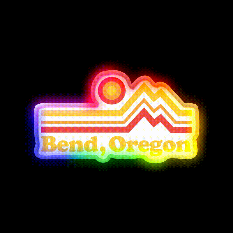 Bend Oregon Beer Bar Decor Led Neon Sign Rgb Color - LED neon sign close-up detail
